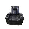 Image 2 : Amax Leather - Modern Black Power Reclining Armchair