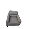 Image 1 : Modern Light Grey Leather Reclining Armchair – Sleek Design & Plush Comfort