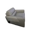 Image 3 : Modern Light Grey Leather Reclining Armchair – Sleek Design & Plush Comfort