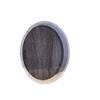 Image 4 : New Designer Contemporary 2-Drawer Round Nightstand – Grey Oak Veneer & Sleek Black Legs