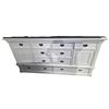 Image 1 : New Coastal Style 8-Drawer White Dresser – Louvered Cabinet Doors & Ample Storage