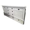 Image 2 : New Coastal Style 8-Drawer White Dresser – Louvered Cabinet Doors & Ample Storage