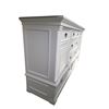 Image 3 : New Coastal Style 8-Drawer White Dresser – Louvered Cabinet Doors & Ample Storage