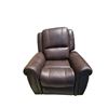 Image 1 : New - Amax Leather - Sleek Espresso Leather Power Reclining Lounge Chair - Brass Stud Trim Detail