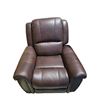 Image 3 : New - Amax Leather - Sleek Espresso Leather Power Reclining Lounge Chair - Brass Stud Trim Detail