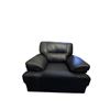 Image 2 : New - Amax Leather Leyland Collection Luxury Padded Black Leather Club Chair - Sleek Architectural D
