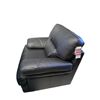 Image 3 : New - Amax Leather Leyland Collection Luxury Padded Black Leather Club Chair - Sleek Architectural D