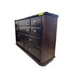 Image 1 : Contemporary Espresso Finish Double Dresser - 10 Drawer Storage Chest
