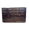 Image 2 : Contemporary Espresso Finish Double Dresser - 10 Drawer Storage Chest