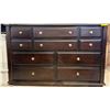Image 3 : Contemporary Espresso Finish Double Dresser - 10 Drawer Storage Chest