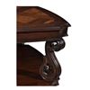 Image 2 : New - Classical Style Wood Pedestal End Table - Deep Mahogany Finish