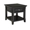 Image 1 : New - Traditional Black End Table with Drawer and Shelf