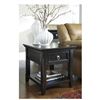 Image 2 : New - Traditional Black End Table with Drawer and Shelf