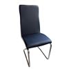 Image 2 : Set of 4 Contemporary Two-Tone Faux Leather Dining Chairs, Chrome Legs. See picture #3 for the actua