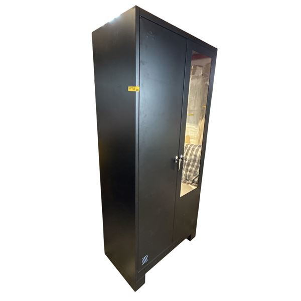 New Goorej Metal Cabinet with Mirror & Key approx. 77in H x 36in x 20in
