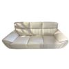 Image 1 : Sleek Off-White Leather Match Sofa (slight dirt on it)