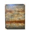 Image 2 : Contemporary Blue and Rust Abstract Canvas Art - approx. 40x50in