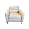 Image 2 : Rockford Style Modern White Faux Leather Armchair with Chrome Legs