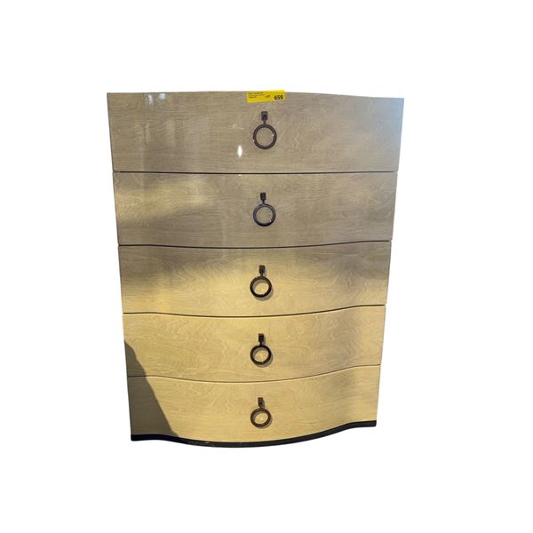 Luxury Hollywood Regency Serpentine Style Front Dresser