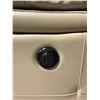 Image 3 : Contemporary Tan Leather Match Power Reclining 2-Seat Loveseat