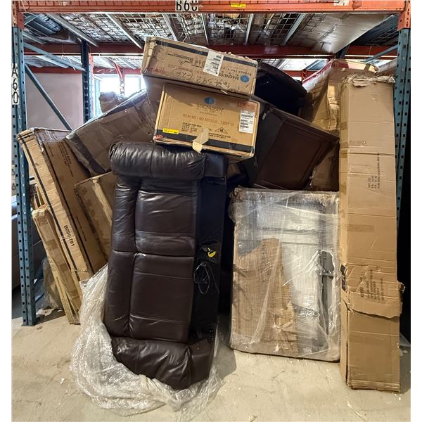 Group of assorted furniture parts