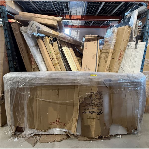 Group of assorted furniture parts