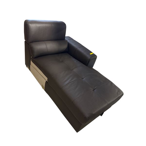 New Modern Black Chaise with Arm
