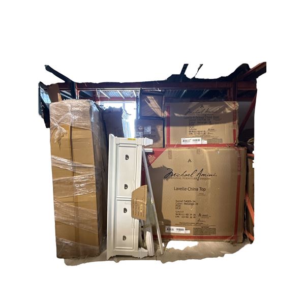 Group of assorted furniture parts