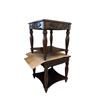 Image 1 : Set of 2 new Luxury Hand-Carved 2-Drawer Bedside Tables in Solid Birchwood