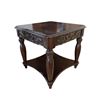 Image 2 : Set of 2 new Luxury Hand-Carved 2-Drawer Bedside Tables in Solid Birchwood