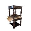 Image 1 : Set of 2 new Luxury Hand-Carved 2-Drawer Bedside Tables in Solid Birchwood
