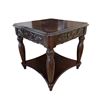 Image 2 : Set of 2 new Luxury Hand-Carved 2-Drawer Bedside Tables in Solid Birchwood