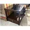 Image 2 : 8PC New Contemporary Glass Top Side Tables with Drawer