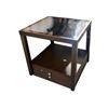 Image 1 : 8PC New Contemporary Glass Top Side Tables with Drawer