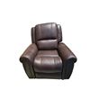 Image 1 : New - Amax Leather - Sleek Espresso Leather Power Reclining Lounge Chair - Brass Stud Trim Detail