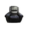 Image 2 : New - Classic Midnight Black Leather Power Reclining Armchair - Elegant Studded Detail