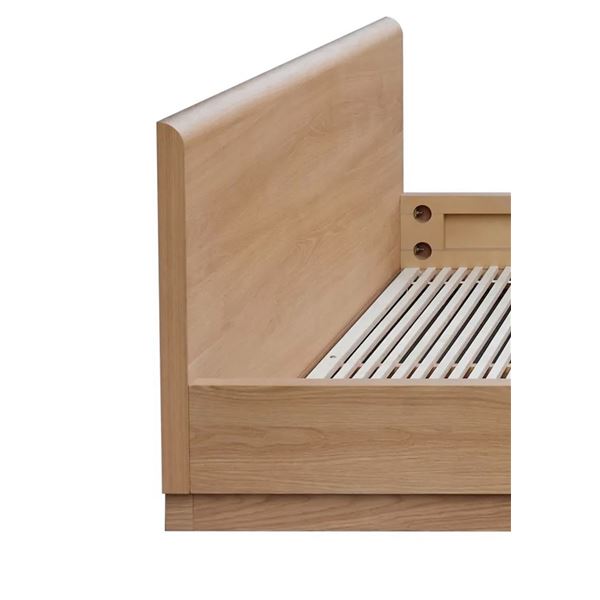 Moe's Round Off Queen Light Oak Headboard in box