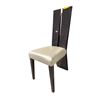 Image 1 : Set of 2 BNIB Contemporary Split-Back Dining Chair in Wenge Finish and Cream Upholstery
