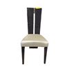 Image 2 : Set of 2 BNIB Contemporary Split-Back Dining Chair in Wenge Finish and Cream Upholstery