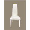 Image 2 : Set of 4 BNIB Sleek High-Gloss Italian Designer Dining Chairs with V-Stitch Detail