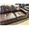 Image 4 : New - Modern Tufted Chocolate Brown Bonded Leather 3-Seater Sofa (needs accurate cushion)