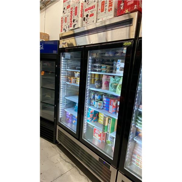 ATOSA MCF8703ES STAINLESS STEEL GLASS FRONT 2 DOOR COMMERCIAL MOBILE REACH IN FREEZER UNIT