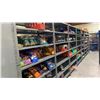 Image 1 : CONTENTS OF ENTIRE SHELVING UNIT - CHIPS, BEEF JERKY, NUTS, CRACKERS, POPCORN, SALSA & ASSORTED