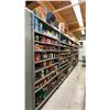 Image 1 : CONTENTS OF ENTIRE SHELVING UNIT - CONDIMENTS, SPICES, CANNED GOODS, PASTA, SOUPS, RICE,