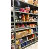 Image 5 : CONTENTS OF ENTIRE SHELVING UNIT - CONDIMENTS, SPICES, CANNED GOODS, PASTA, SOUPS, RICE,