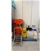 Image 1 : U-LINE H-1786 RED HAND TRUCK, LITTLE GIANT FOLDING STEP LADDER, MOP BUCKET, SHOPPING