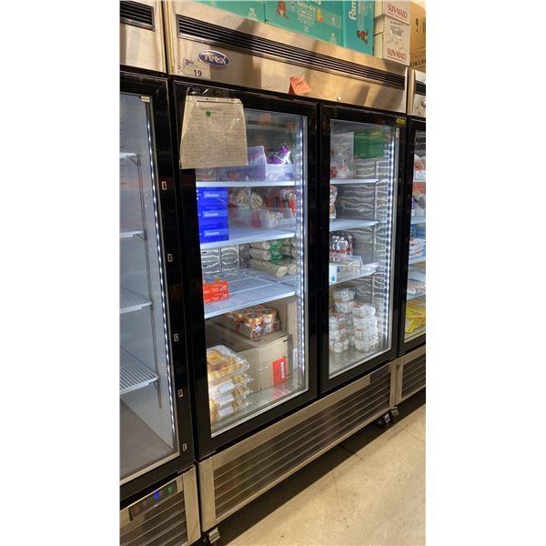 ATOSA MCF8703ES STAINLESS STEEL GLASS FRONT 2 DOOR COMMERCIAL MOBILE REACH IN FREEZER UNIT