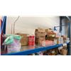 Image 2 : 2 SHELVES OF ASSORTED FOOD PRODUCTS- CANNED GOODS, CANDY, ENERGY DRINKS, WATER BOTTLES,