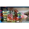 Image 4 : 2 SHELVES OF ASSORTED FOOD PRODUCTS- CANNED GOODS, CANDY, ENERGY DRINKS, WATER BOTTLES,
