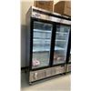 Image 2 : ATOSA MCF8707GR STAINLESS STEEL GLASS FRONT 2 DOOR COMMERCIAL MOBILE REACH IN REFRIGERATION UNIT